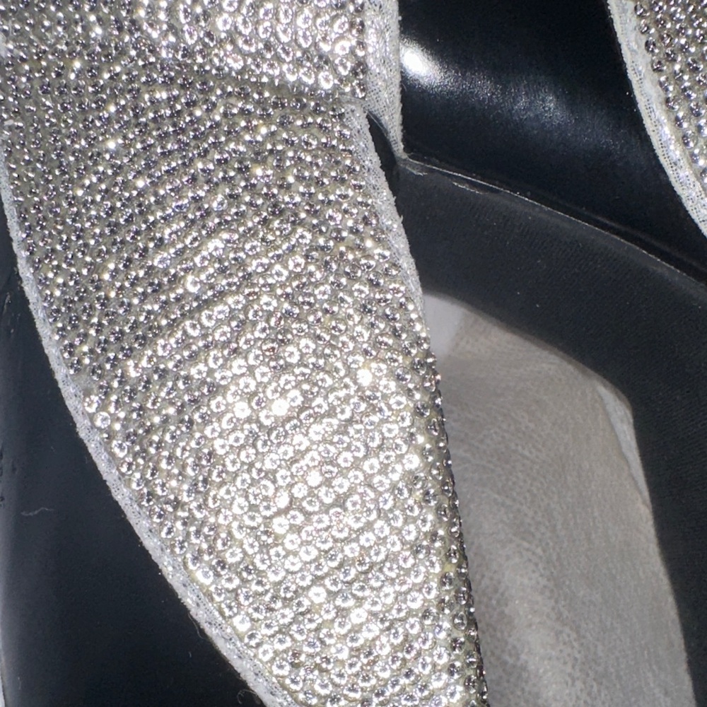 Current Mood Rhinestone Swirl boots HOW SWEET IT IS PLATFORM BOOTS - SILVER - Picture 3 of 10